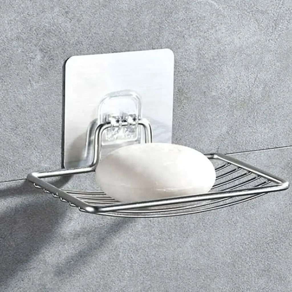 Stainless Steel Soap Rack | Wall Mounted Soap Dish with Drainage Tray
