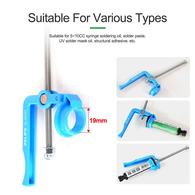 RELIFE RL-062D Manual Glue Gun | High Strength Injection Molding for 5-10CC Syringes