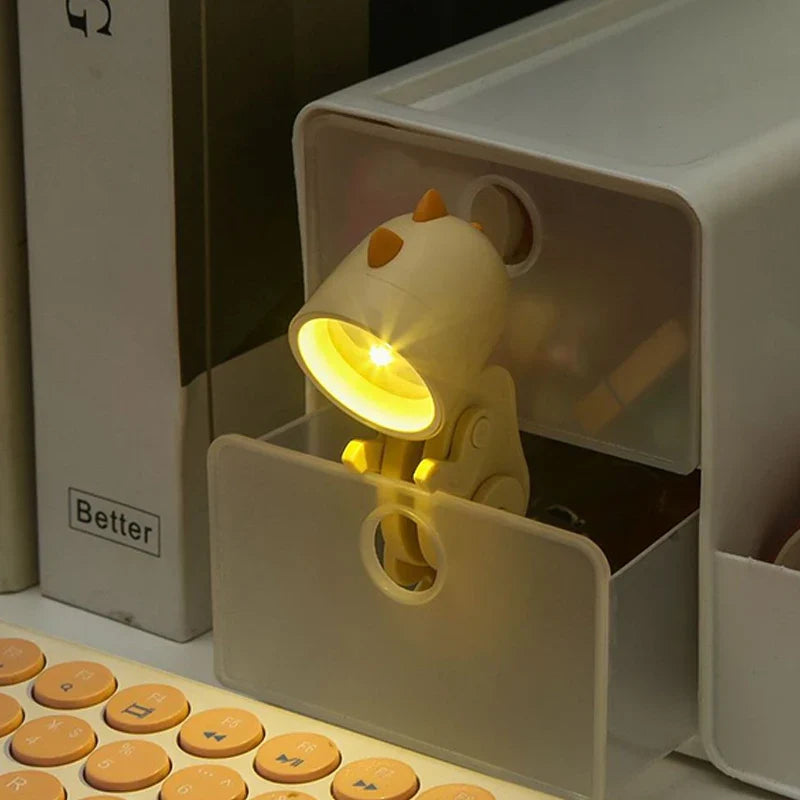Mini Dinosaur Night Light | Battery-Powered Folding LED Lamp for Kids Bedroom