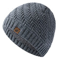 Unisex Peak Labal Winter Hat | Warm Knitted Beanie with Plush Fur Lining