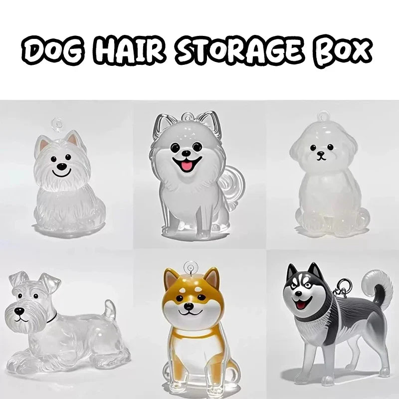 Clear Puppy Hair Memorial Keepsake Capsule | Pet Fur Container DIY Pendant Keychain