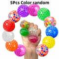 Soft Rubber Squeeze Balls | 5-Pack Stress Relief Grape Ball Set for Sensory Play and Party Favors