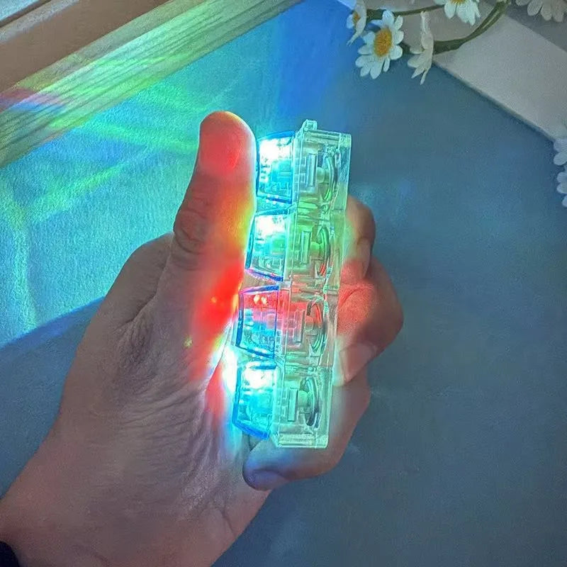 LED Keyboard Keychain Fidget Toy | Crystal Clicker for Stress Relief