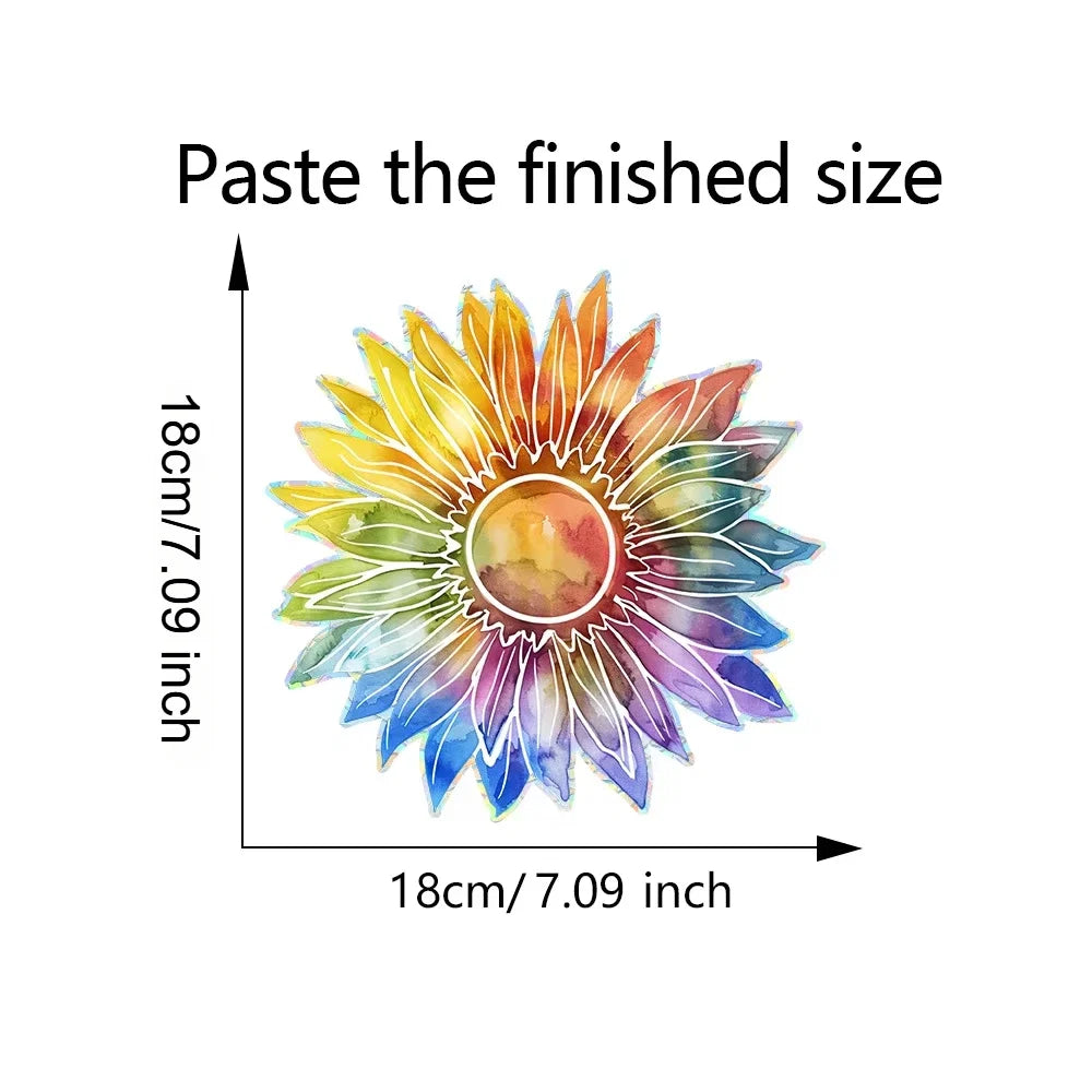Sunflower Window Decals | Rainbow Maker Self-Adhesive Wall Stickers
