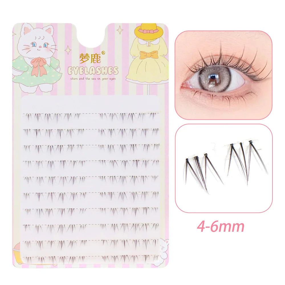 Menglu Natural Short Lower Lashes | Hand-Painted Style Fake Eyelashes