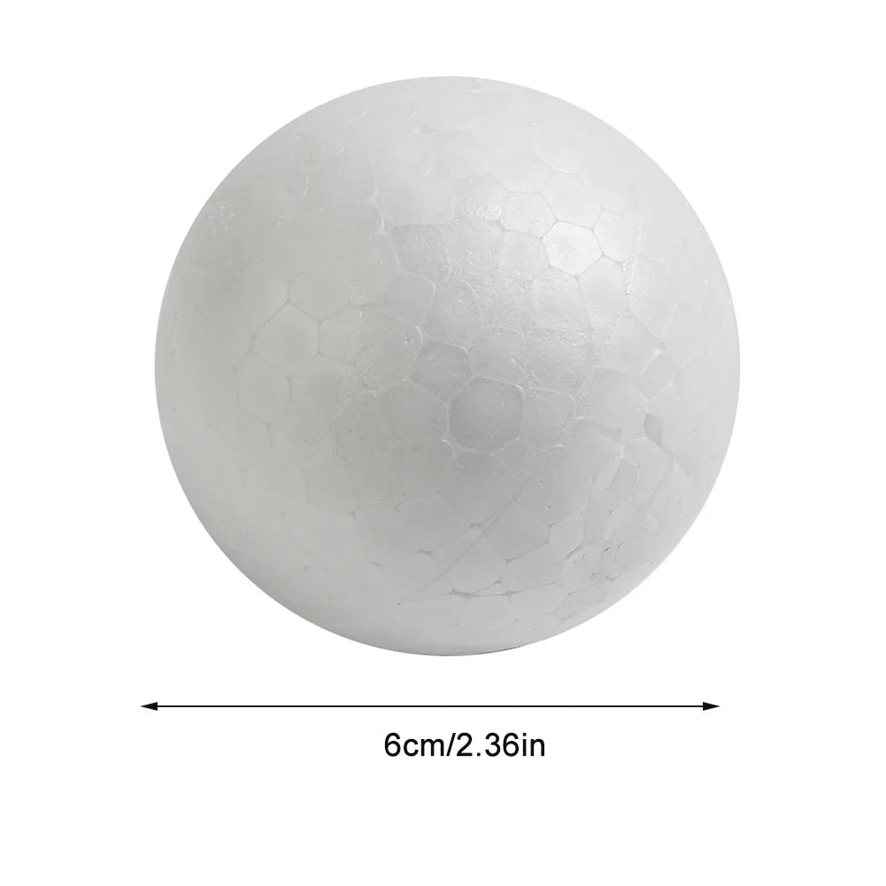 6-12cm White Polystyrene Foam Balls for DIY Crafts and Wedding Decor | LEENKEA