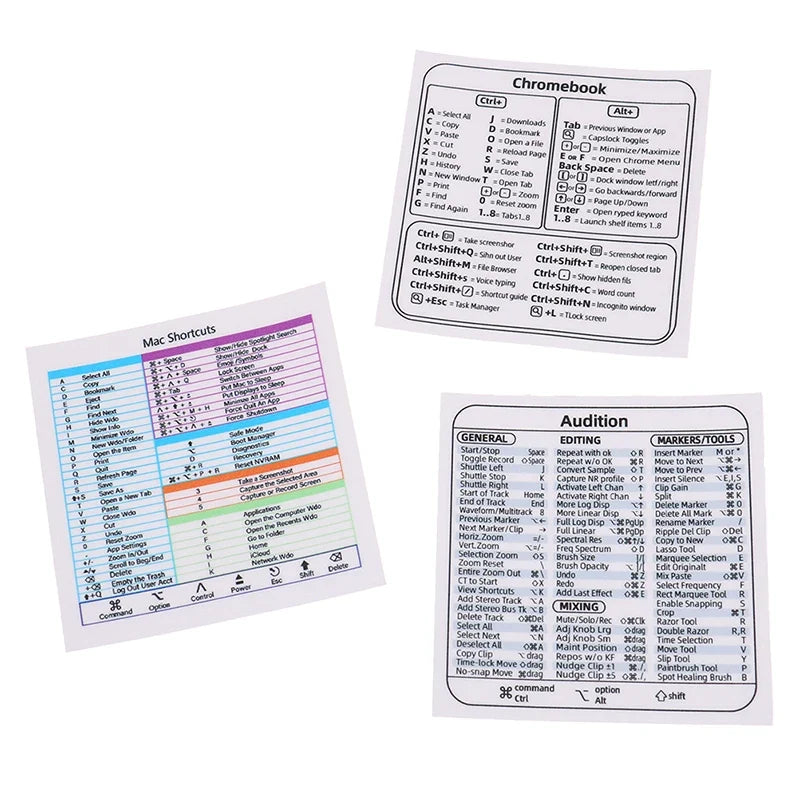 Windows PC Keyboard Shortcut Sticker | Quick Reference Decal for Laptop Desktop