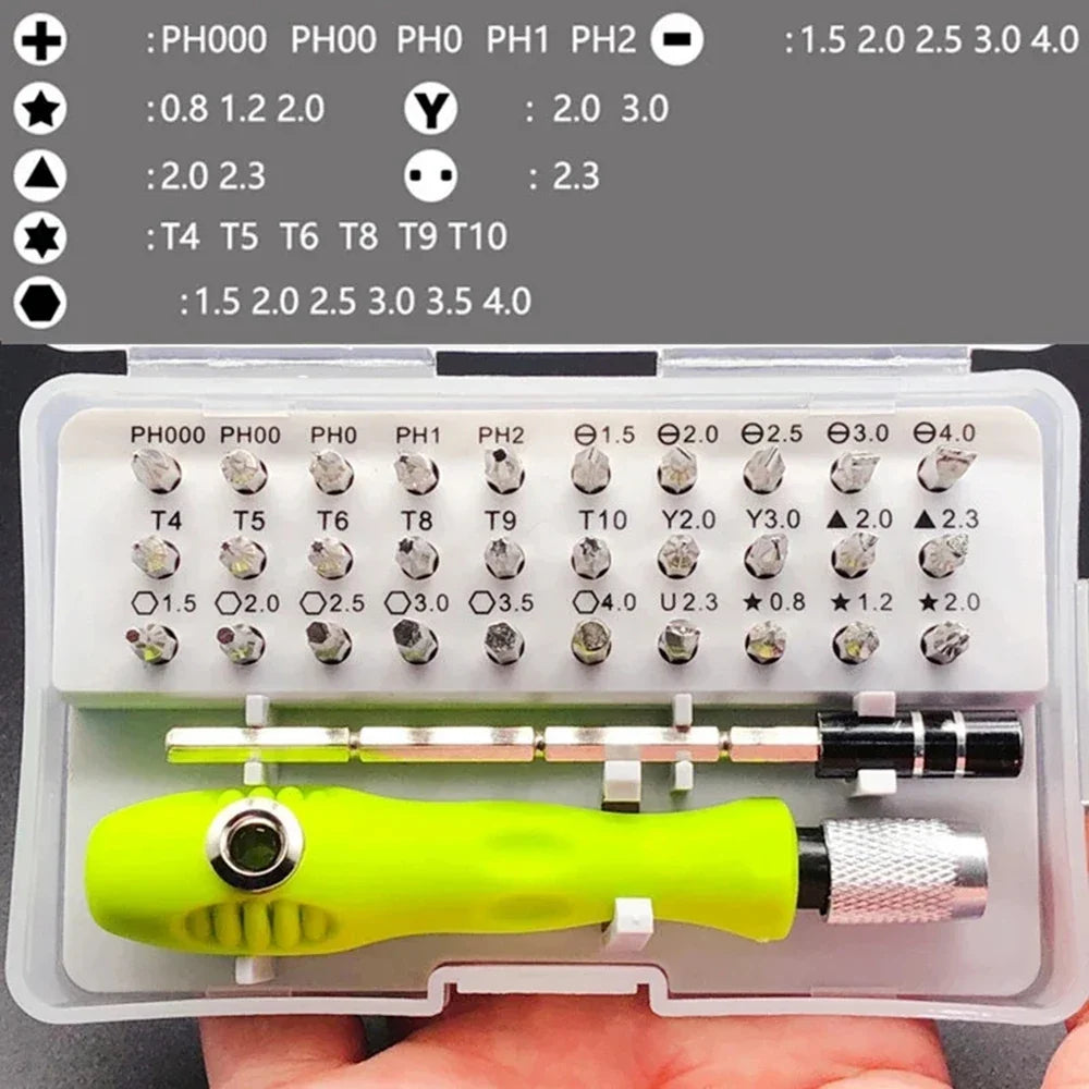32 In 1 Multifunction Screwdriver Kit | Magnetic Precision Repair Tool Set