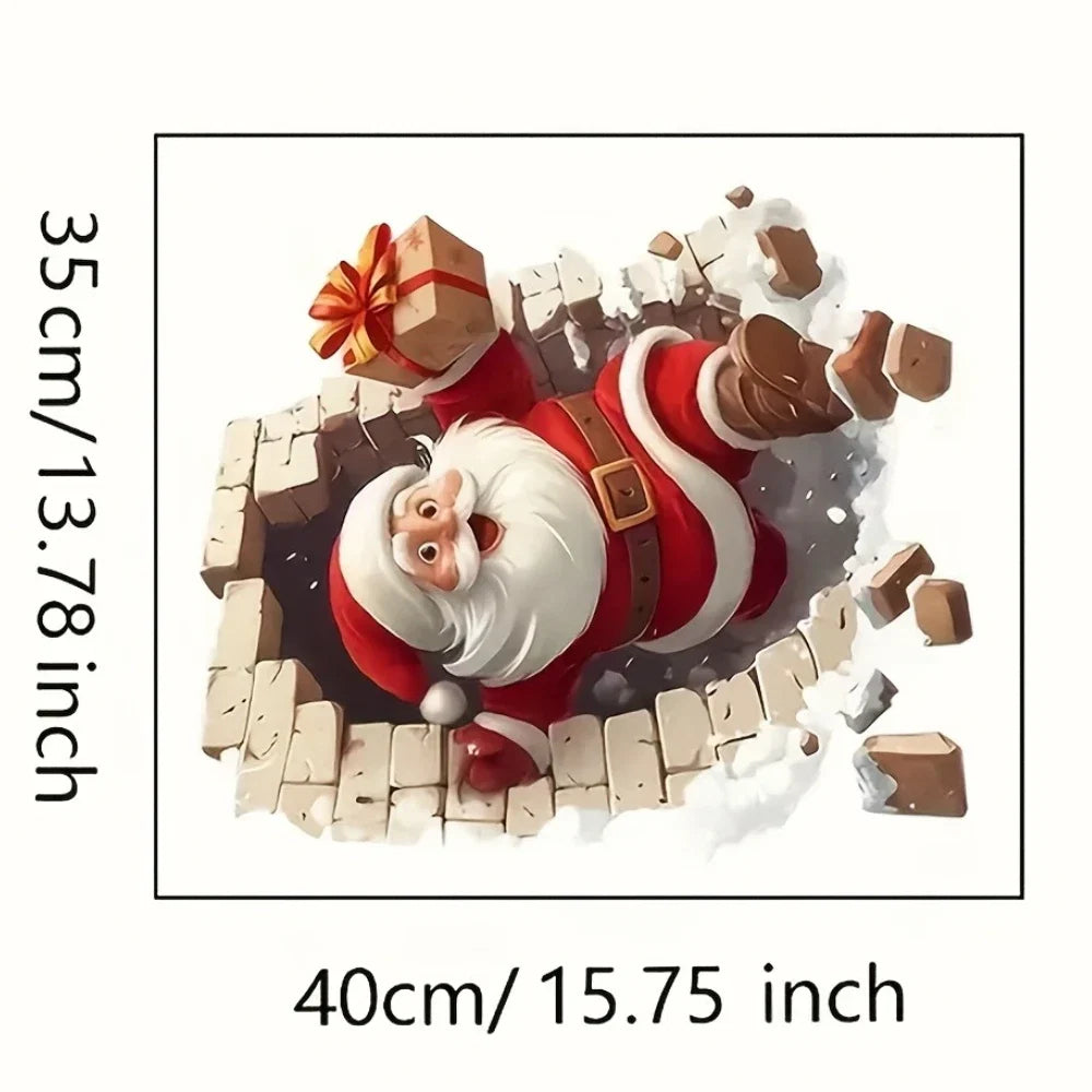 Santa Claus Wall Decal | Self-Adhesive Christmas Vinyl Sticker