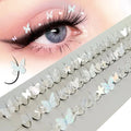 Summer Silvery Butterfly Fairy Eyelashes | Glitter Music Festival Lashes 10-15mm