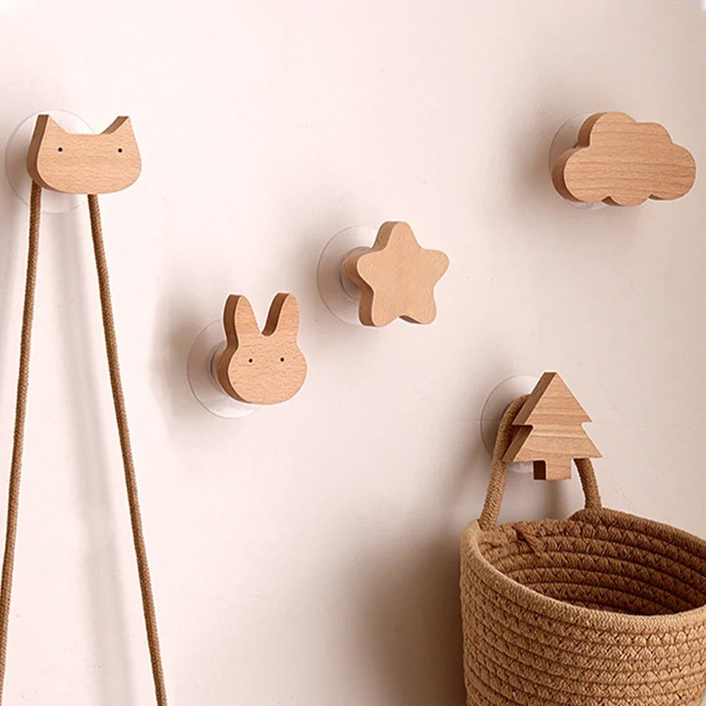 Wooden Animal Hook | Cute Wall Mounted Coat and Key Holder
