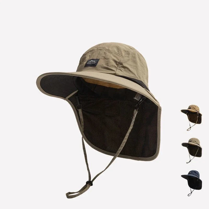 Sun Protection Fisherman Hat for Men and Women | UV Blocking Neck Flap