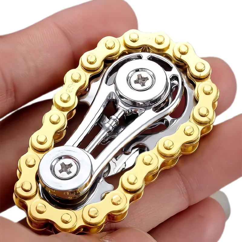 Metal Sprockets Flywheel Fingertip Gyro Fidget Spinner | Antistress Anxiety EDC Fidget Toy