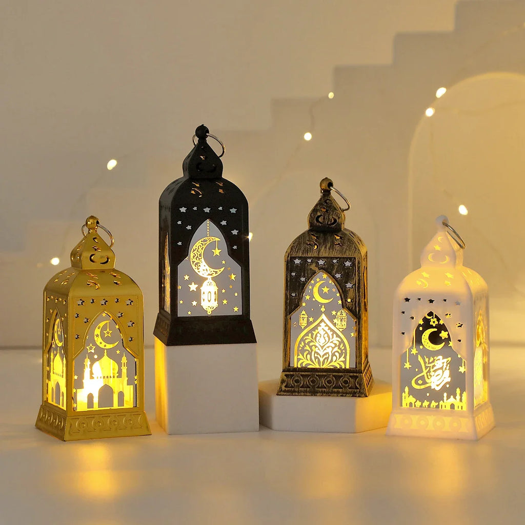 LED Star Moon Candlestick Light | Ramadan Decoration with Castle Wind Lamp