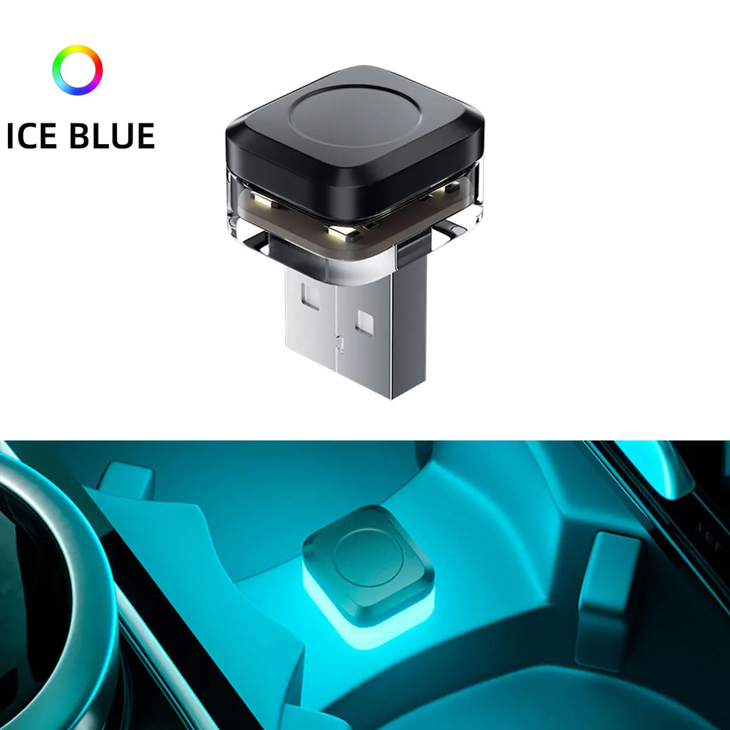 Mini USB LED Car Atmosphere Light | Colorful Decorative Emergency Lamp