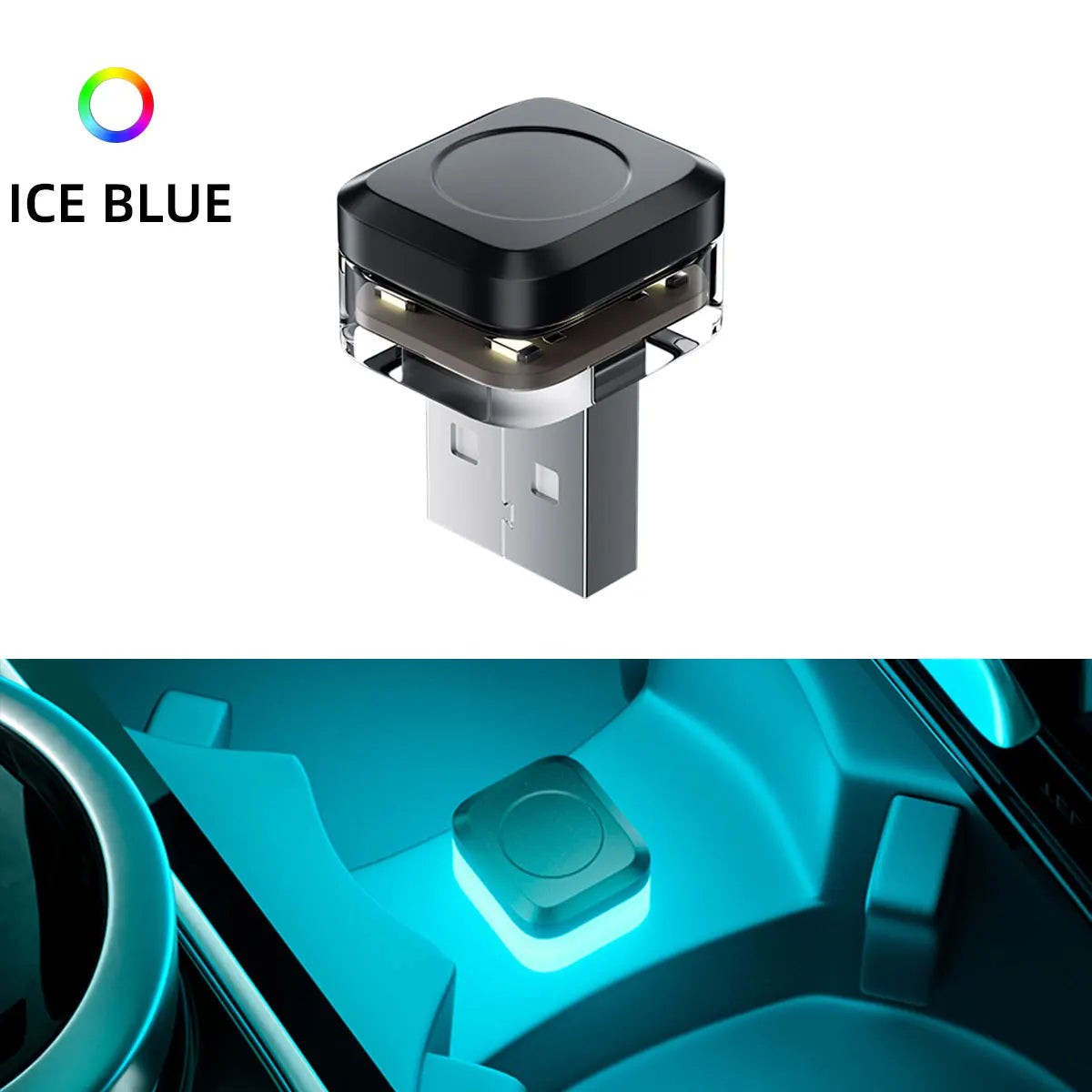 Mini USB LED Car Atmosphere Light | Colorful Decorative Emergency Lamp