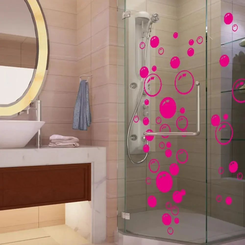 Removable Bubble Wall Stickers | Waterproof PVC Decals for Bathroom, Window & Kids Room