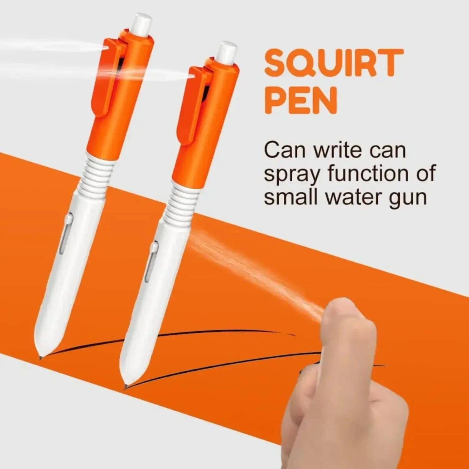Retractable Water Spray Pen | Funny Prank Ballpoint with Hidden Spray