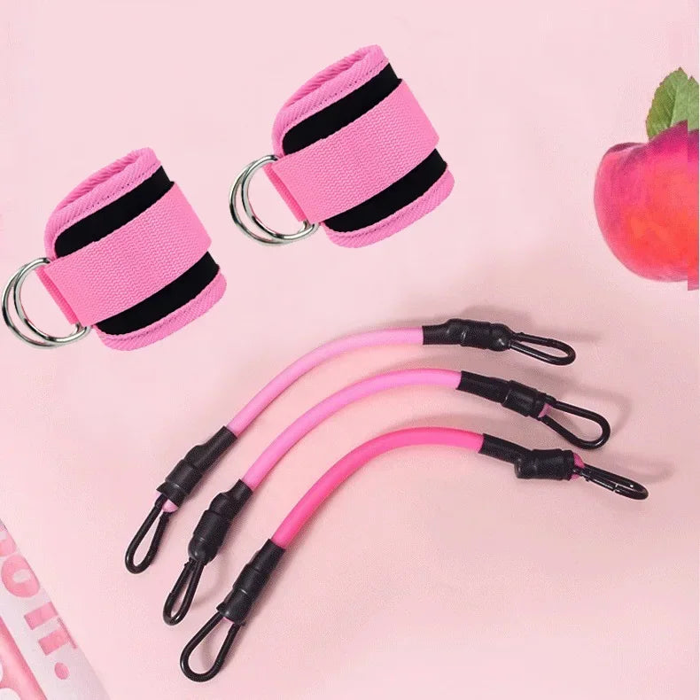 Resistance Band Set with Ankle Straps | Home Gym Strength Training