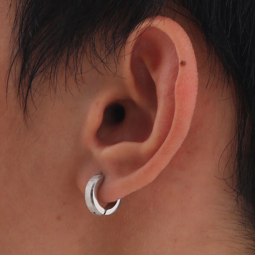 Vnox Anti Allergy Stainless Steel Hoop Earrings | Unisex Simple Metal Huggies for Men and Women