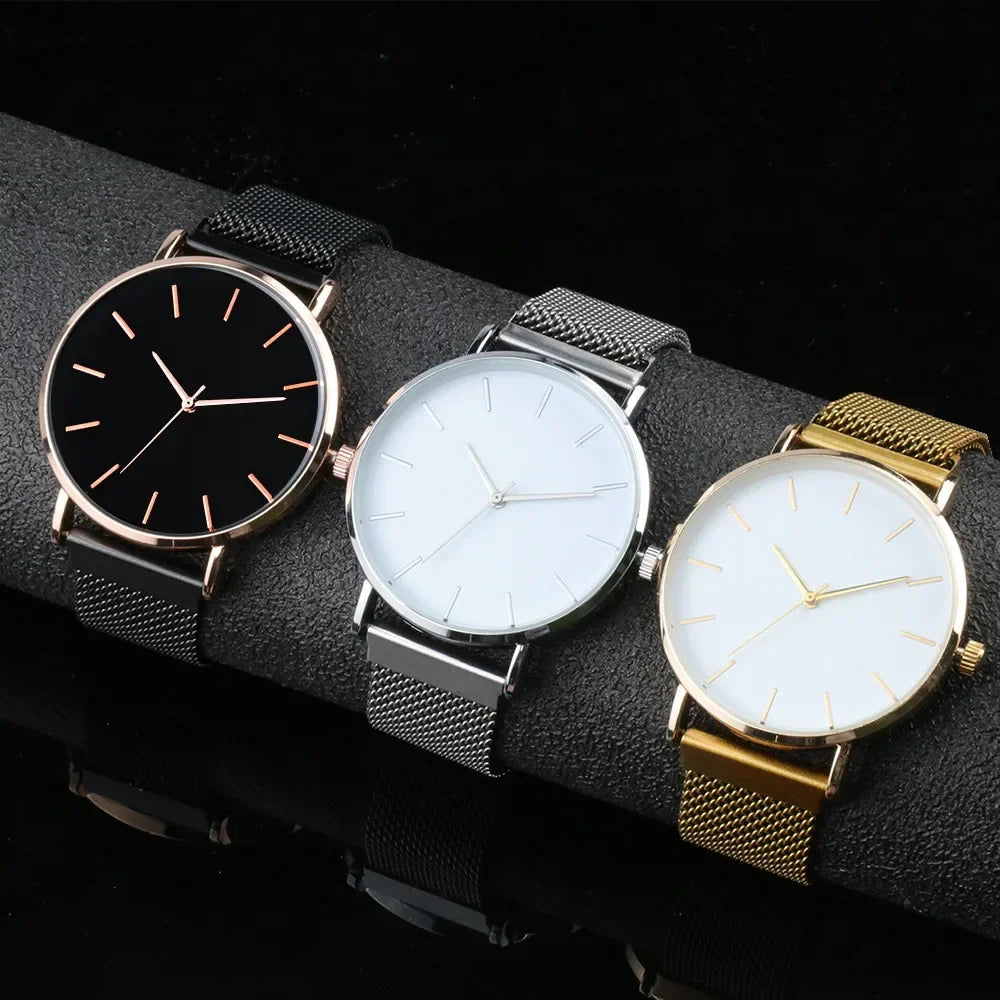 RUNERR Ultra Thin Quartz Watch | Minimalist Business Casual Mesh Strap