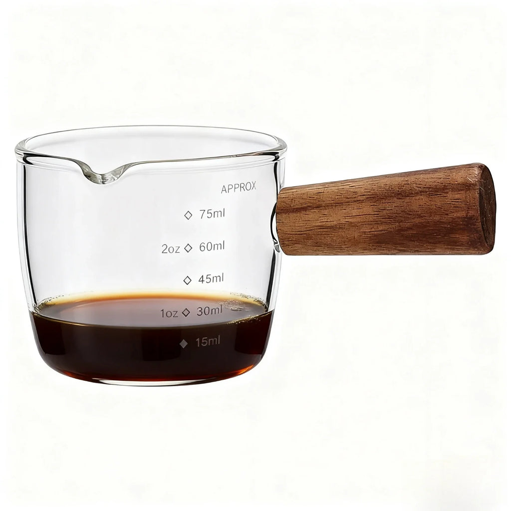 3 Oz Espresso Measuring Cup Shot Glass | Triple Pitcher with Single Spout