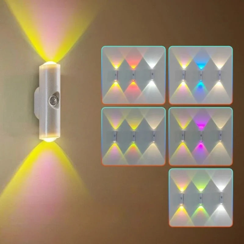 Rechargeable Motion Sensor RGB Night Light | Cat Eye Wall Lamp with 7-Color Changing & Magnetic Mount