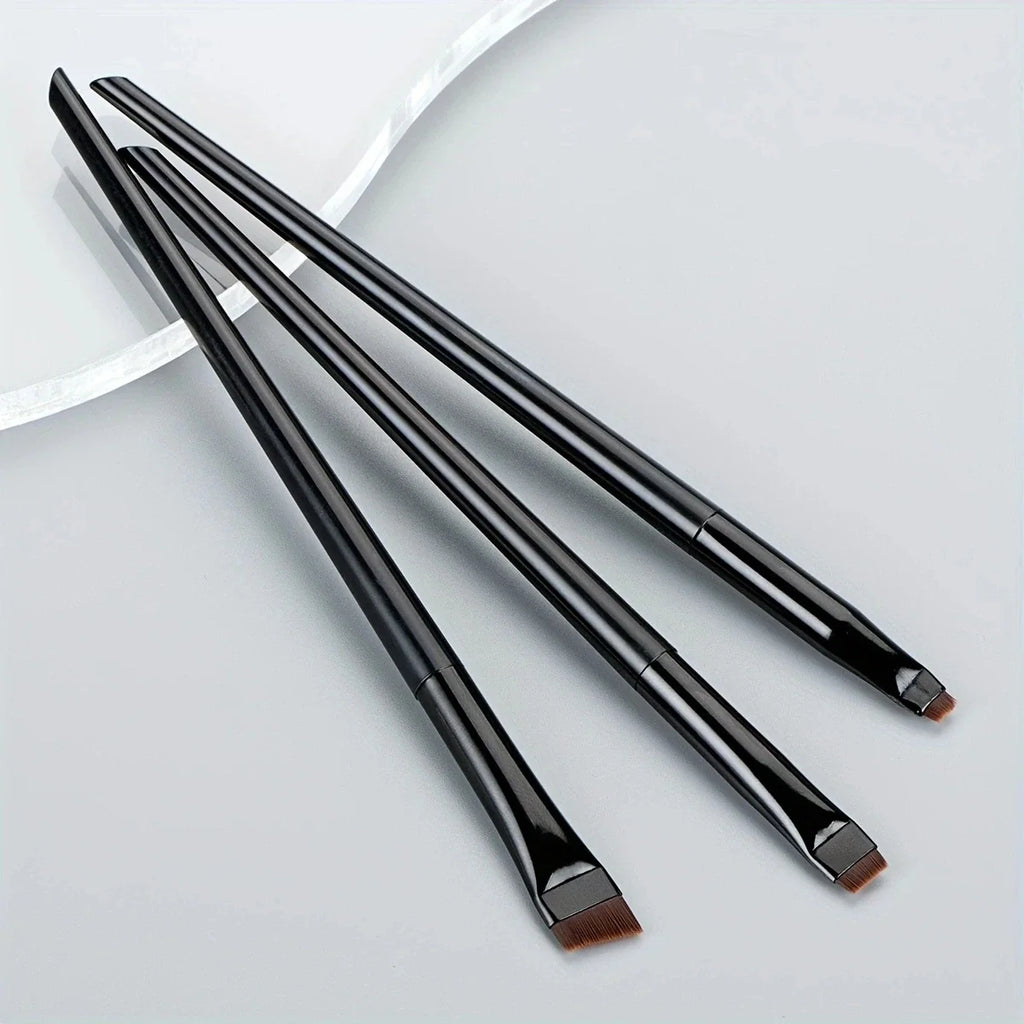 Ultra-Thin Eyebrow Brush Set | 3-Piece Angled Precision Makeup Brushes