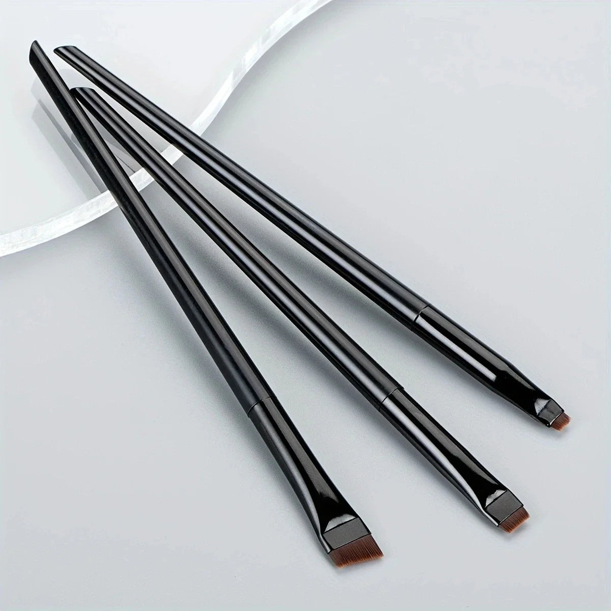 Ultra-Thin Eyebrow Brush Set | 3-Piece Angled Precision Makeup Brushes