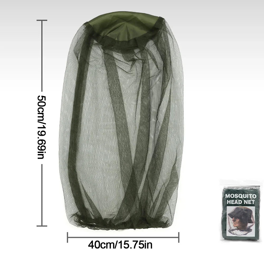 Fishing Mosquito Head Net | Bug Mesh Face Protector for Camping