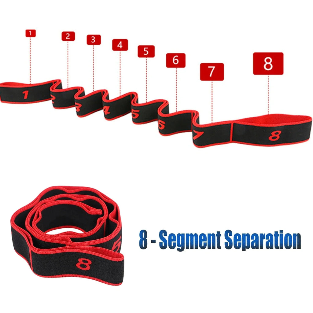 Yoga Stretch Resistance Band | Multi Loop Stretching Strap for Flexibility Training