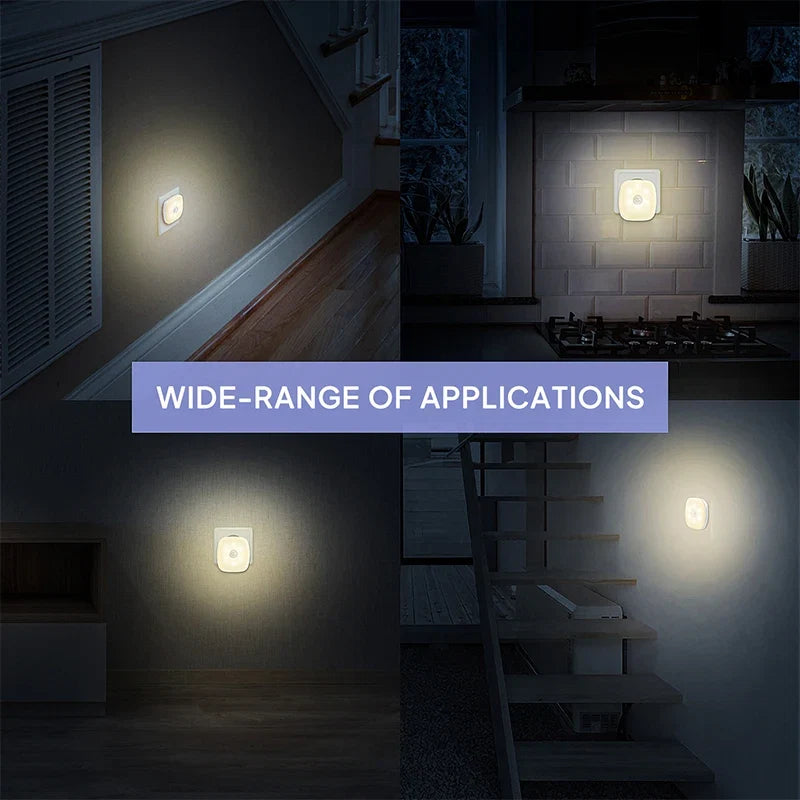 LED Motion Sensor Night Light | Plug-In Automatic Lamp for Hallway Closet
