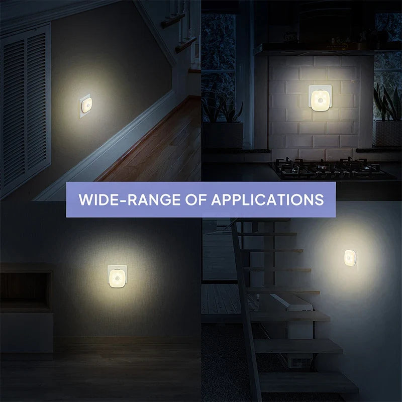 LED Night Light Plug-In with Motion Sensor | Small Wireless Night Lamp for Room Corridor Closet