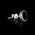 LiHong 925 Silver Men's Single Earring | Street Punk Hip-Hop Jewelry