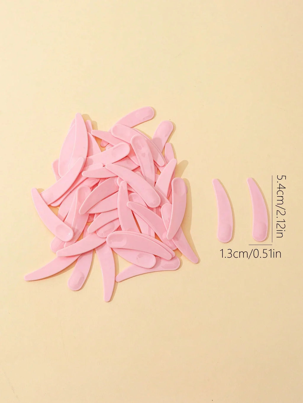 Plastic Face Cream Spoon Set | 50-Pack Crescent Spoons for Skincare