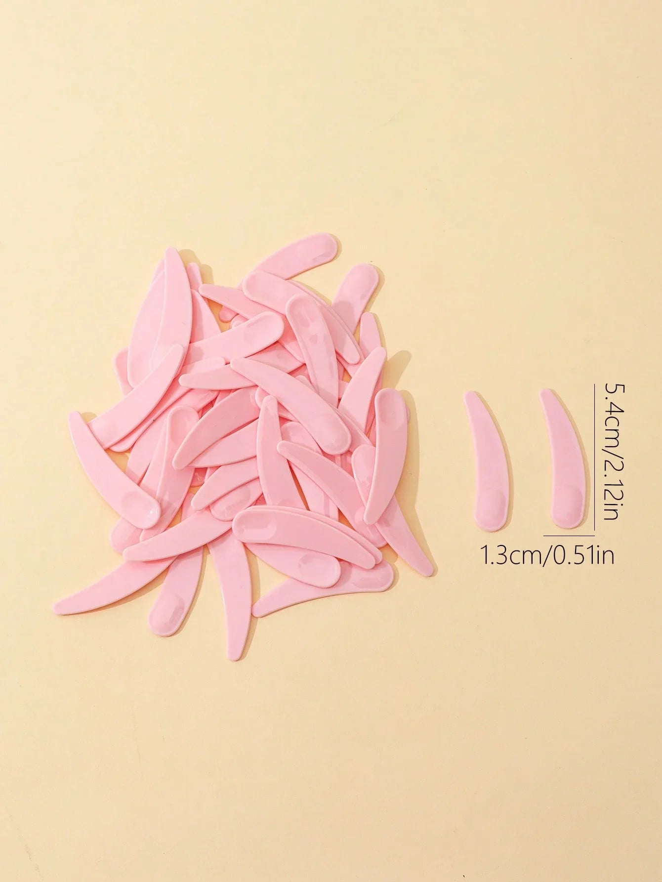 Plastic Face Cream Spoon Set | 50-Pack Crescent Spoons for Skincare