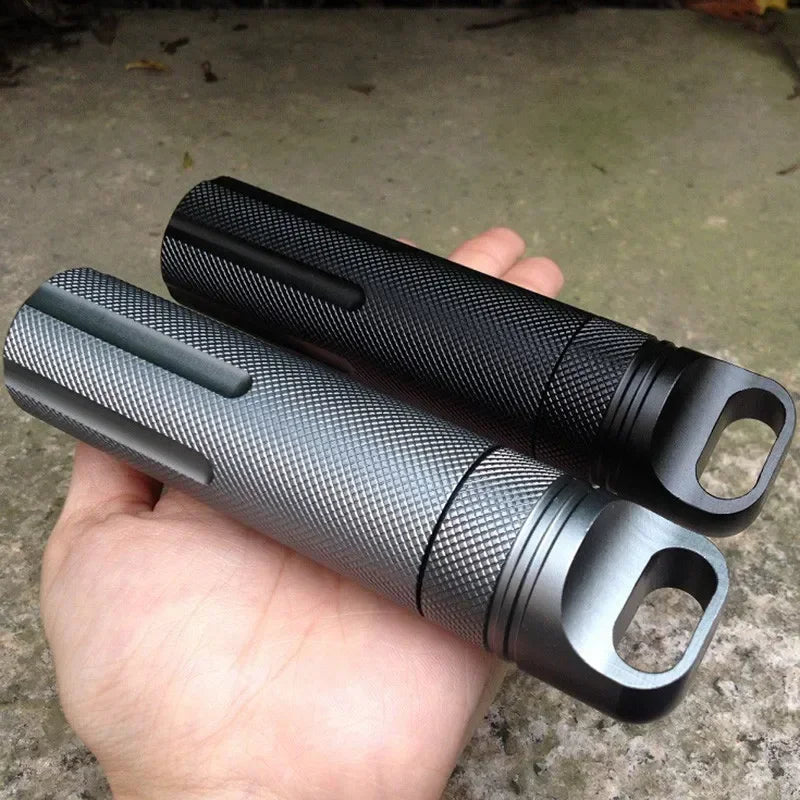 Aluminium Survival Pill Bottle | Waterproof Emergency First Aid Container
