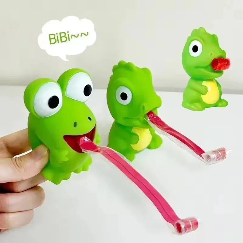 Creative Fidget Decompression Pinch Toy | Frog and Dinosaur Stress Relief Squeeze Toy