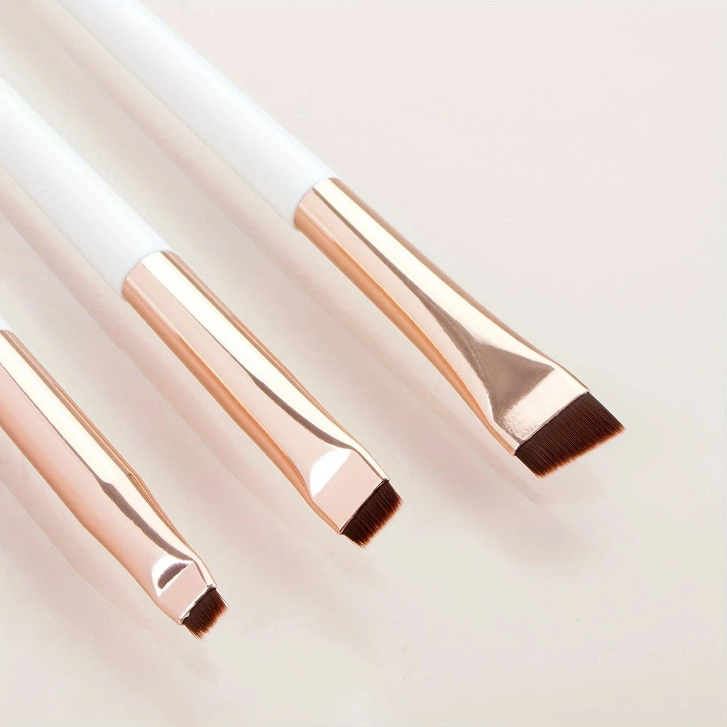 Ultra-Thin Eyebrow Brush Set | 3-Piece Angled Precision Makeup Brushes