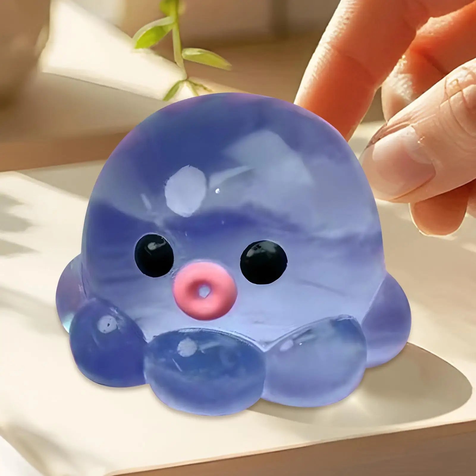 Glowing Octopus Bubble Pop Fidget Toy | Squeeze Sensory Ball with Soft Popping Sounds