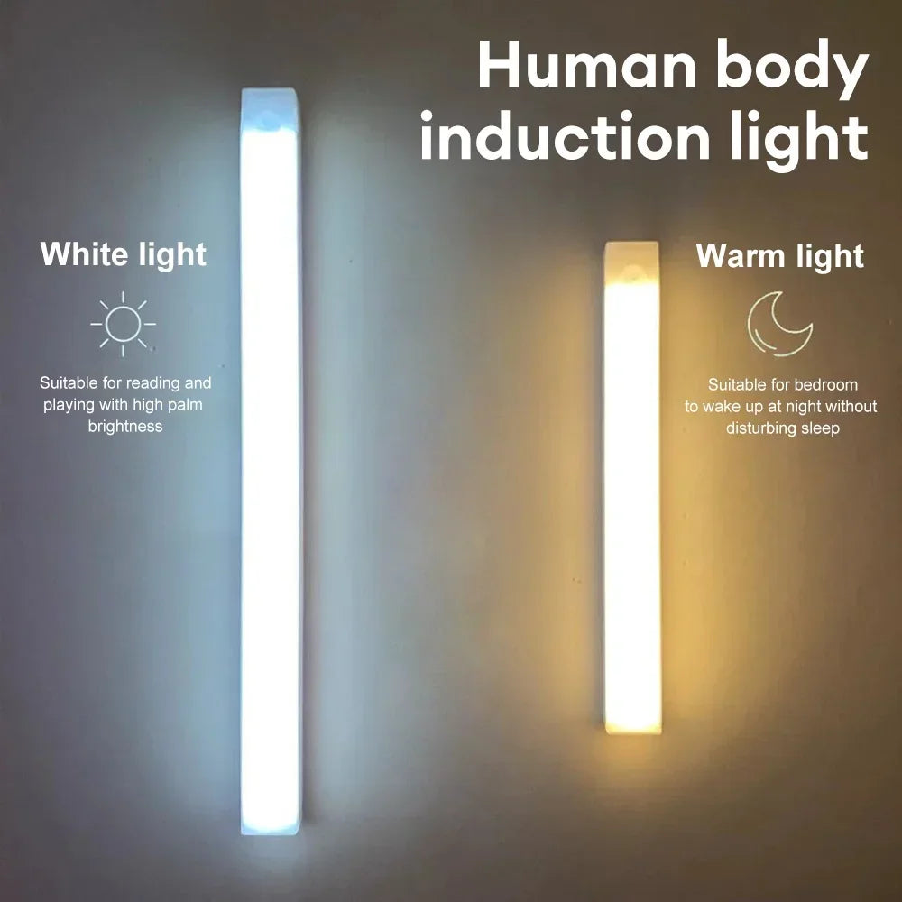 USB Rechargeable Motion Sensor LED Bar Light | 3-Mode Induction Night Light for Kitchen, Wardrobe, Hallway