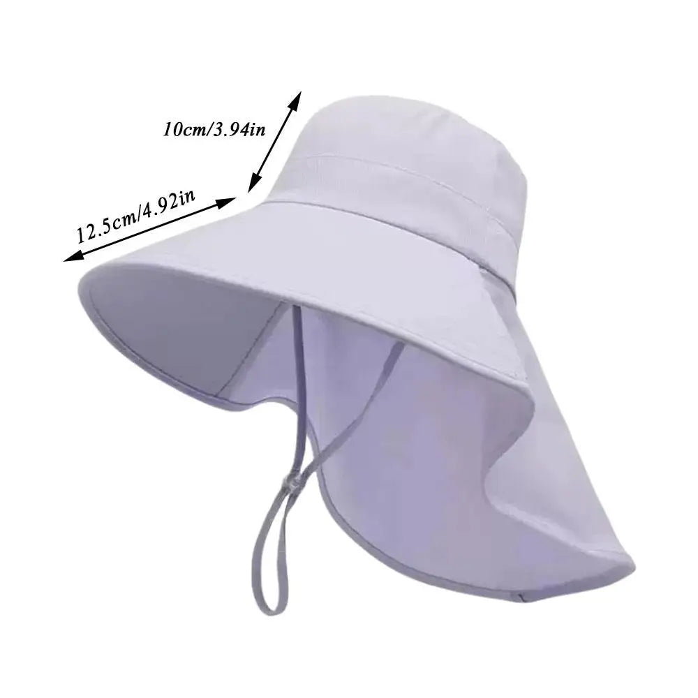 Wide Brim Sun Hat with Neck Flap | UV Protection Fisherman Hat for Outdoor Travel
