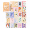 Flower Post Office Decorative Sticker Set | 46pcs Paper Stickers for Scrapbooking and Journaling