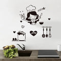 Happy Girl Chef Loves Cooking Wall Sticker | Kitchen and Dining Room Decor