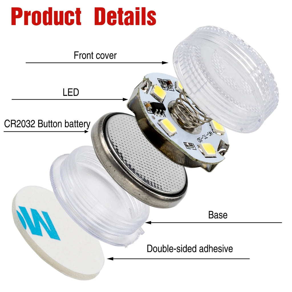2X LED Touch Light | Portable Car Interior and Closet Night Reading Lamp