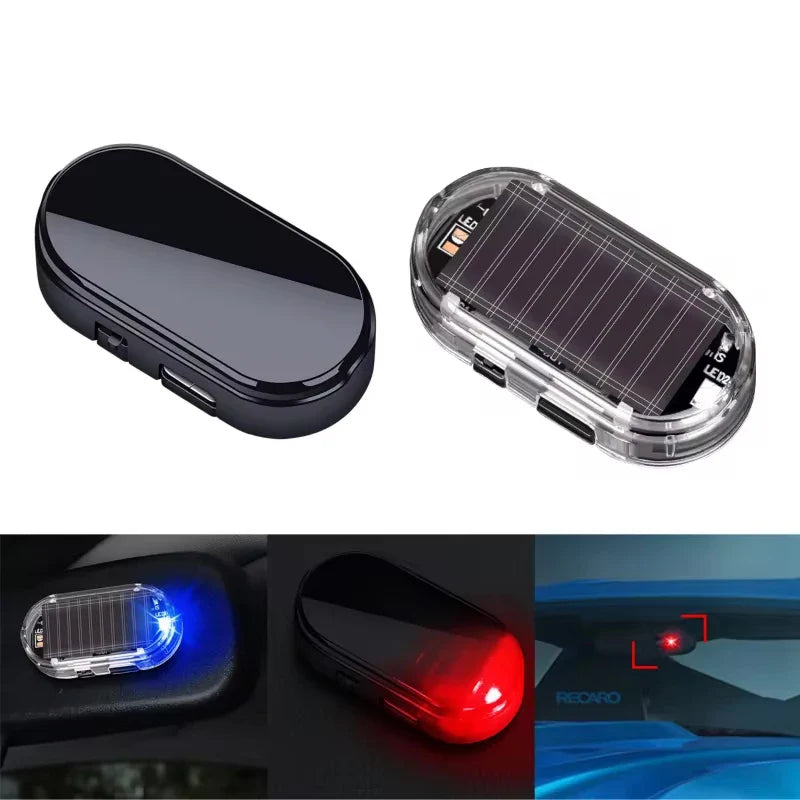 Solar Powered Fake Car Security Light | Simulated Dummy Alarm LED Warning Lamp
