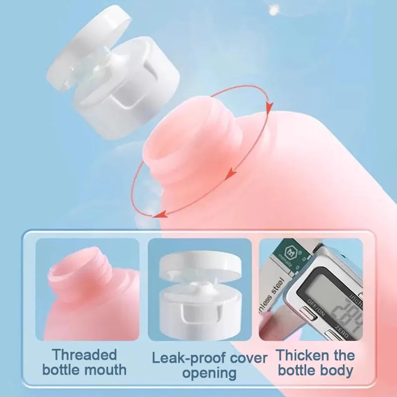 60ml Silicone Travel Bottles Set | Refillable TSA Approved Airplane Toiletries Kit