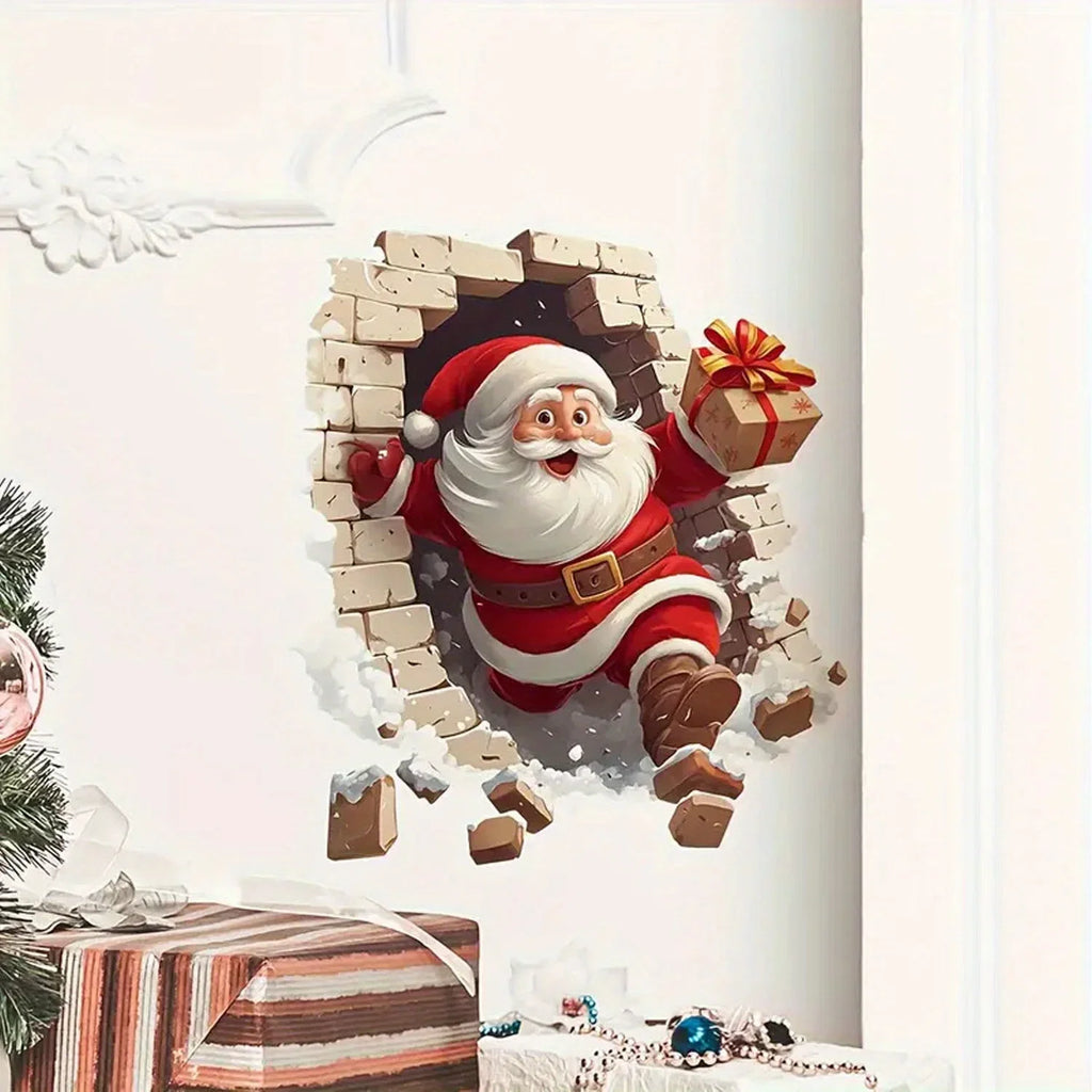 Santa Claus Wall Decal | Self-Adhesive Christmas Vinyl Sticker