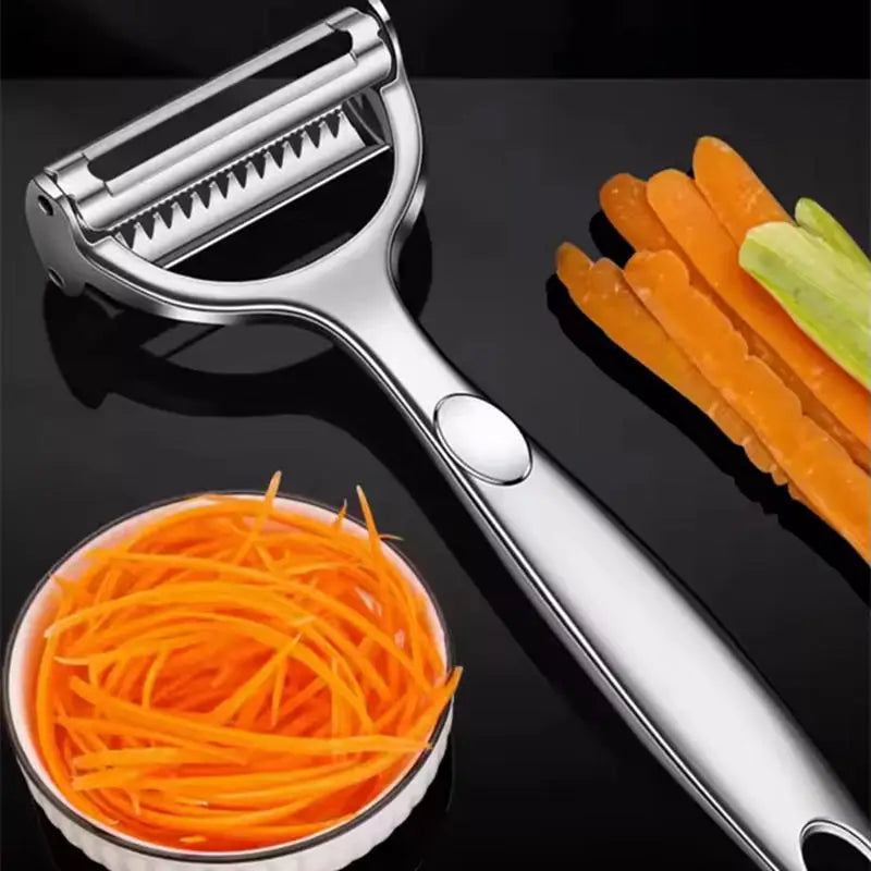 Stainless Steel Julienne Peeler and Vegetable Slicer | Kitchen Tool