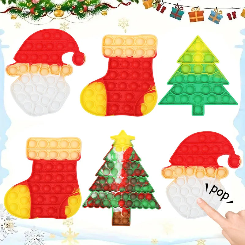 Santa Claus Pop Fidget Toy | Christmas Stress Relief Gift for Kids and Adults